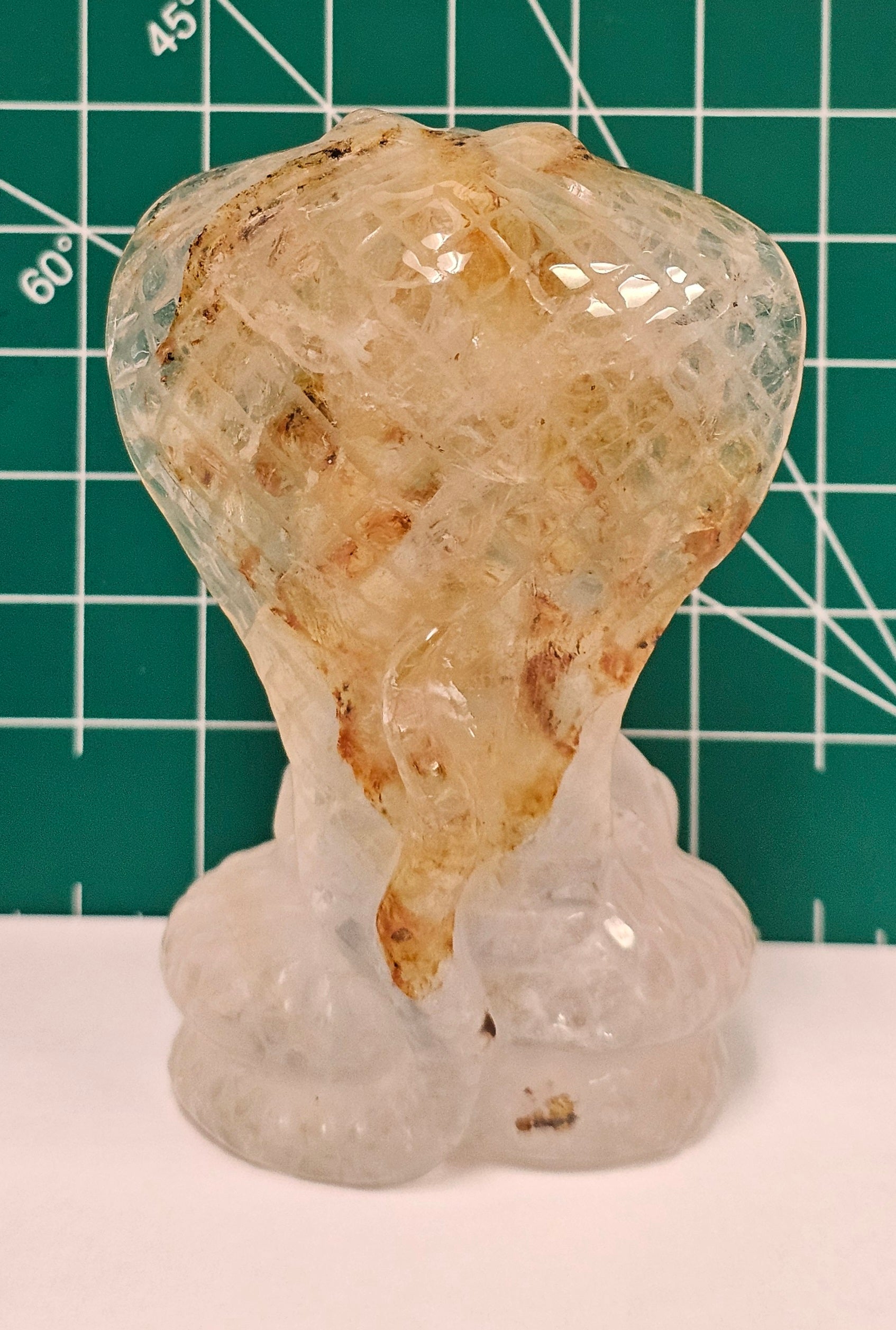 Fire Quartz Buddah w/ Cobra