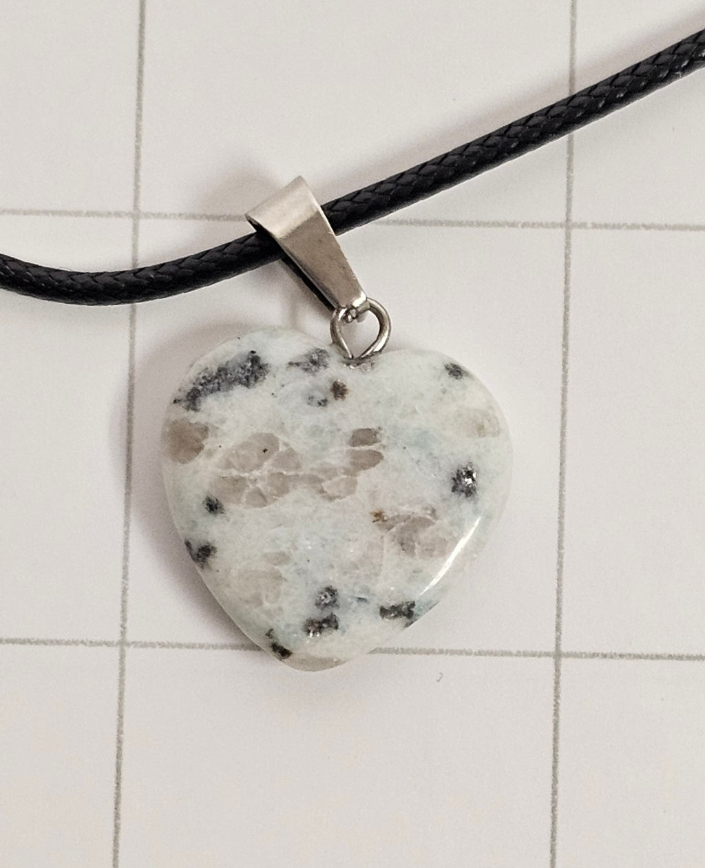 Kiwi Stone Heart Necklace
