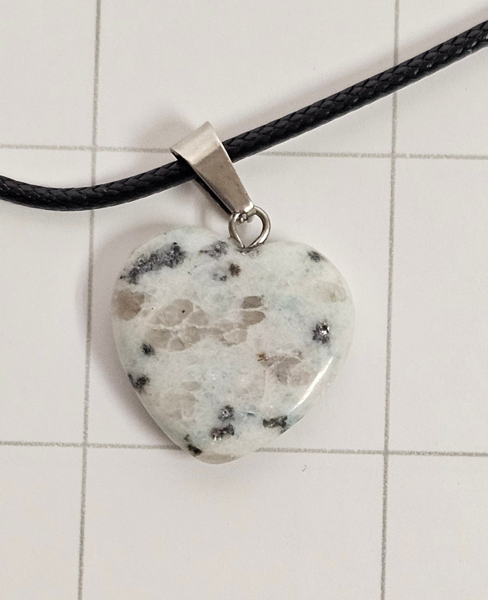 Kiwi Stone Heart Necklace