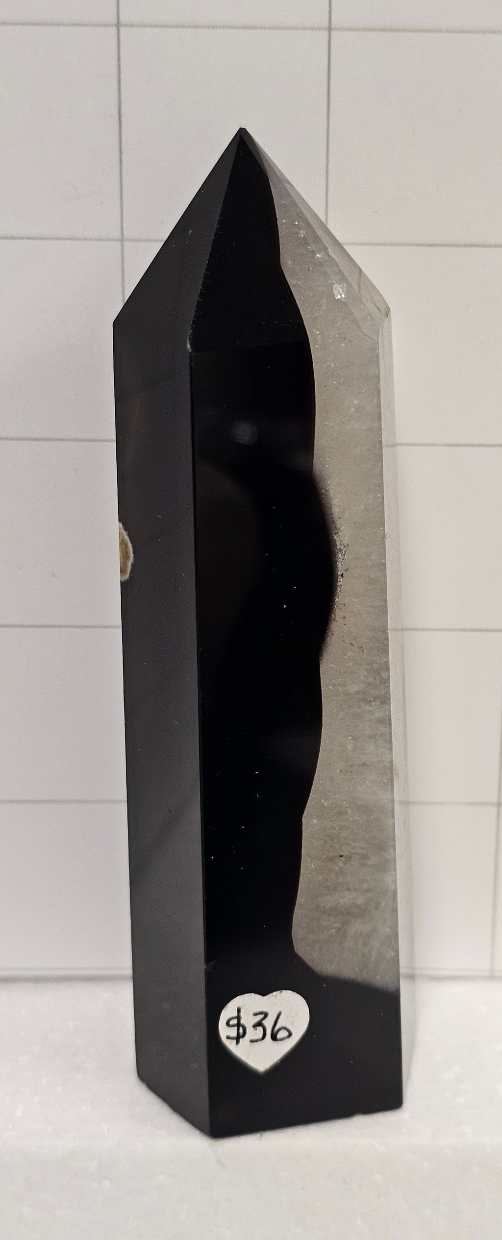4½" Tuxedo Agate Obelisk