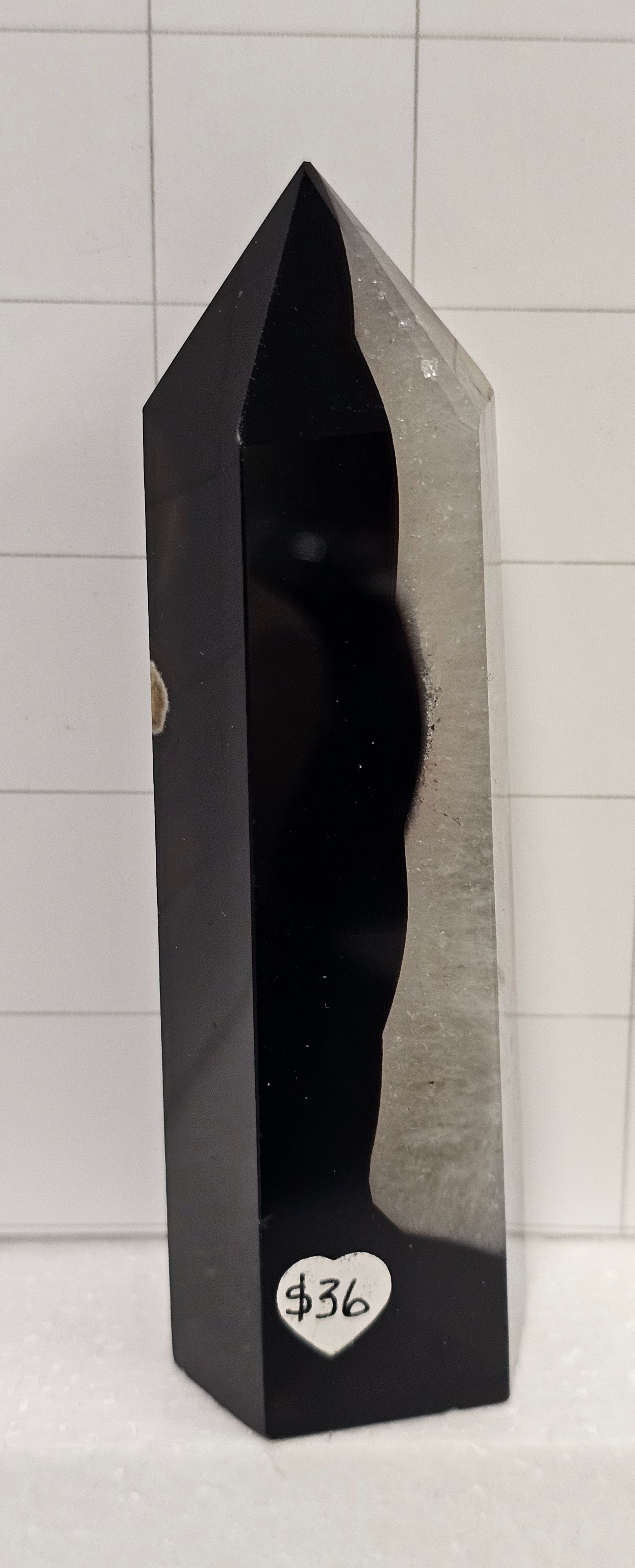 4½" Tuxedo Agate Obelisk