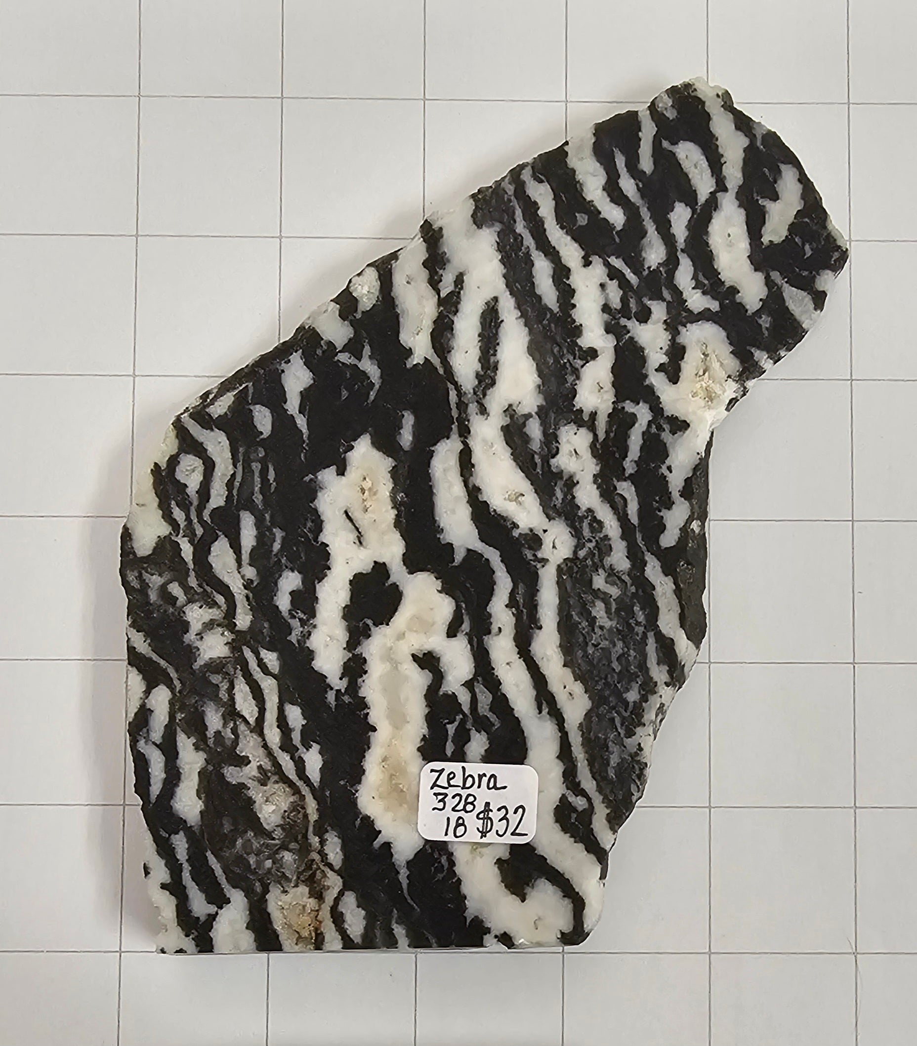 Zebra stone slab