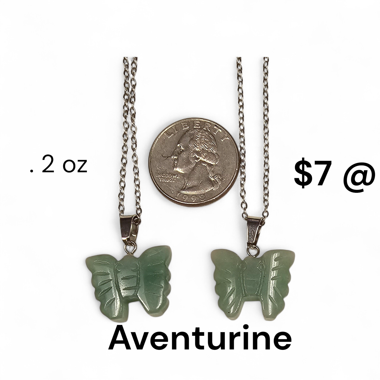 Aventurine Butterfly Necklaces