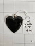 Black Jasper Heart Pendant