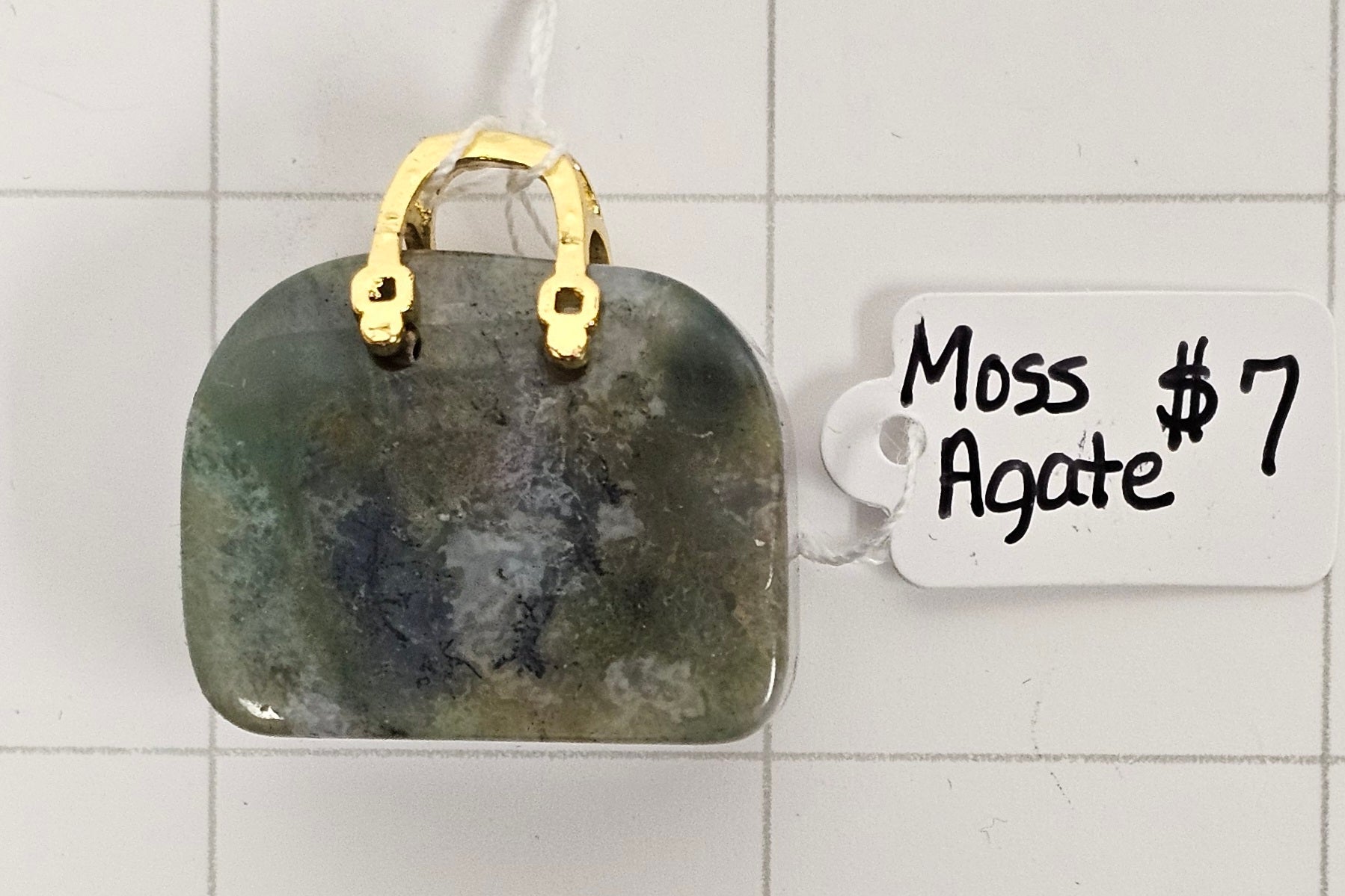 Moss Agate Collectible Purse