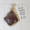 Moss Agate wrapped with .925 SS