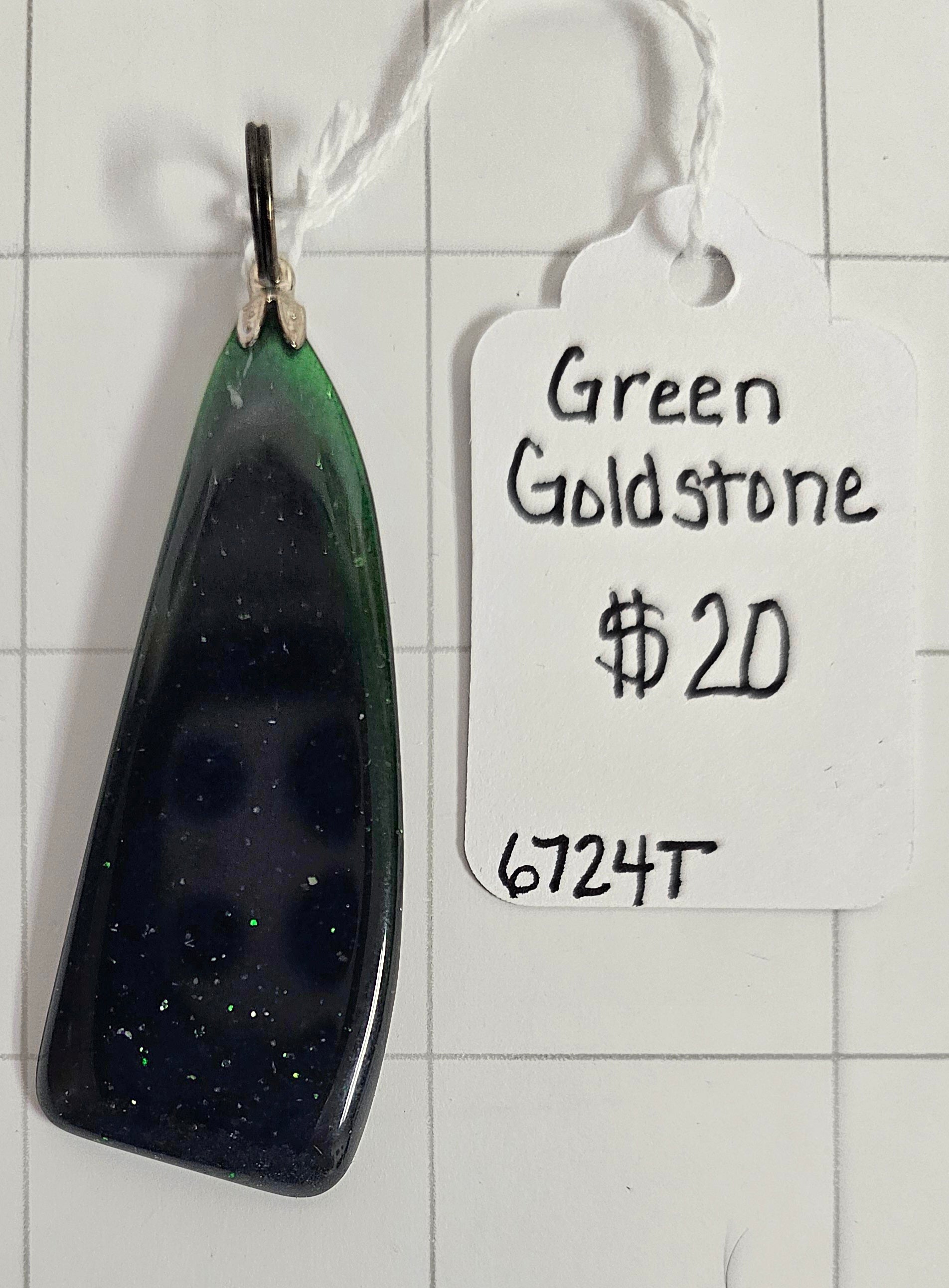 Green Goldstone Pendant