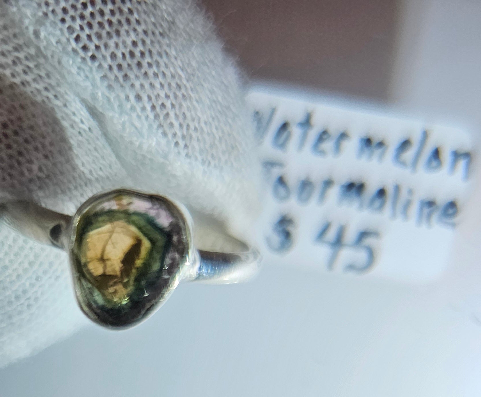 Watermelon Tourmaline Ring