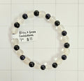 Blue & Green Goldstone w/ Crystal Quartz Bracelet
