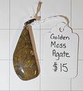 Golden Moss Agate Pendant