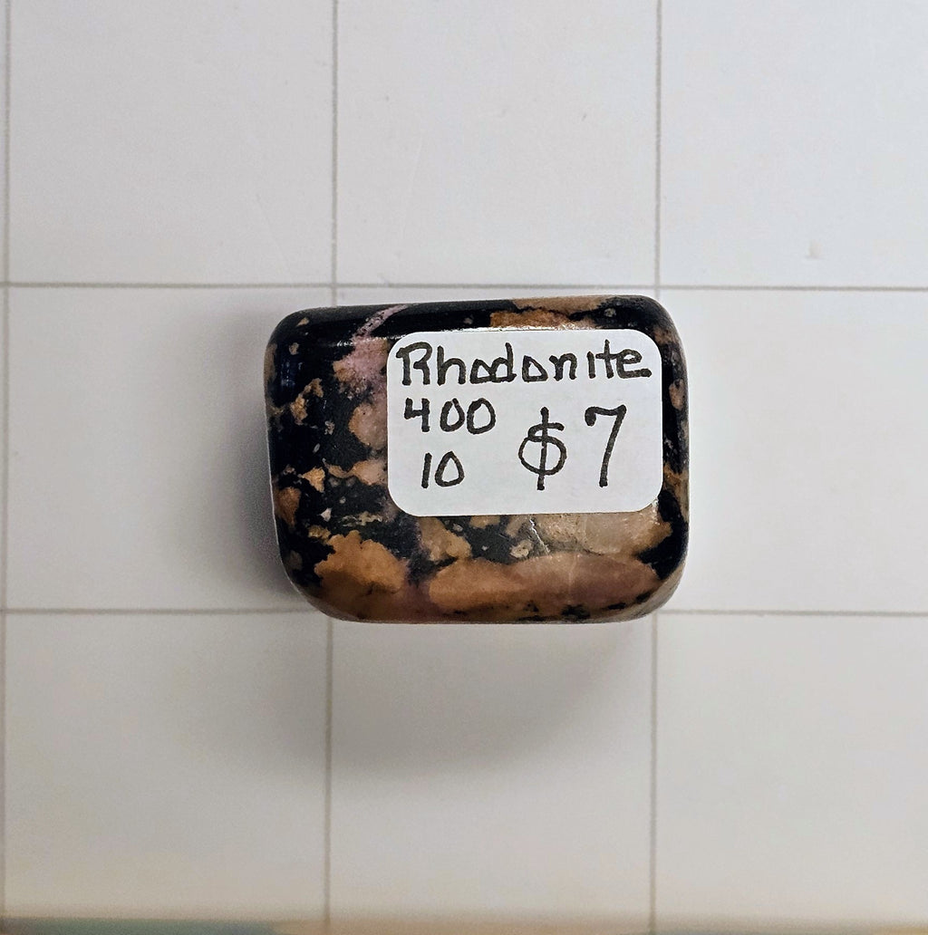 Rhodonite cube