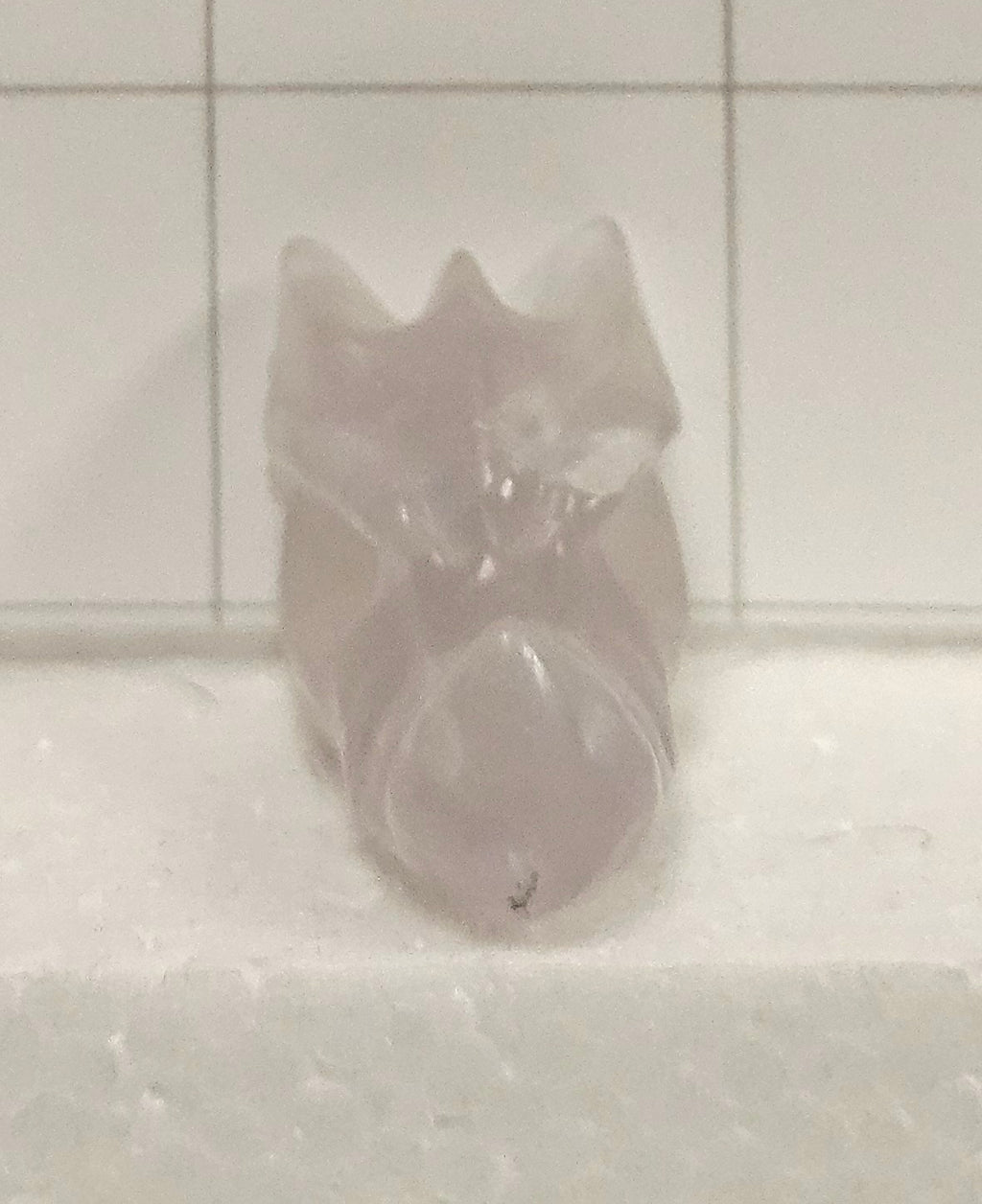 Rose Quartz Dragon Skull