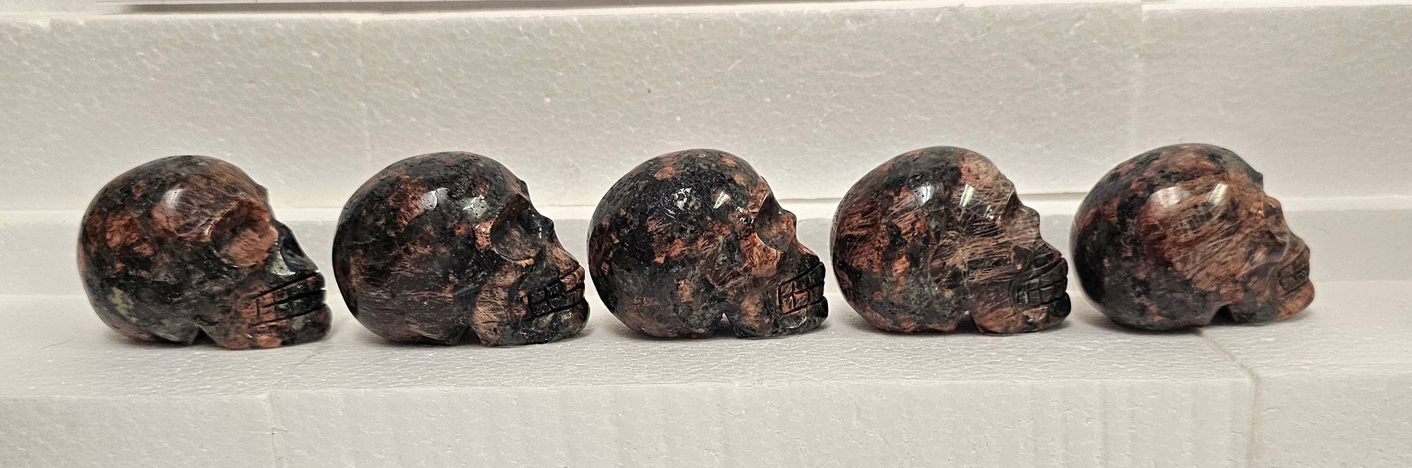 Mahogany Obsidian Skulls