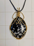 Snowflake Obsidian Necklace