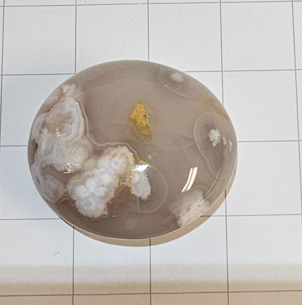 Flower Agate palm stone