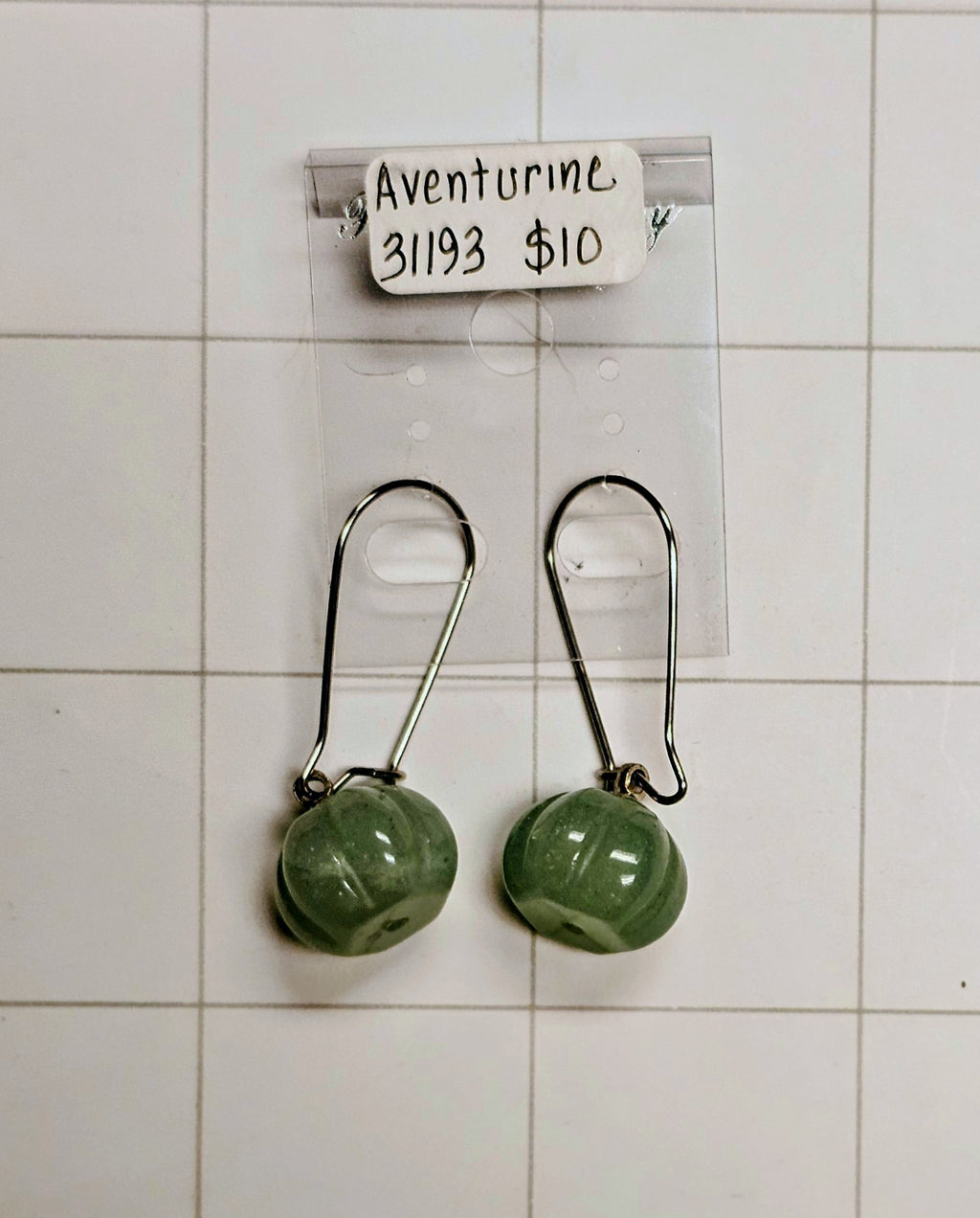Aventurine Pumpkin Earrings