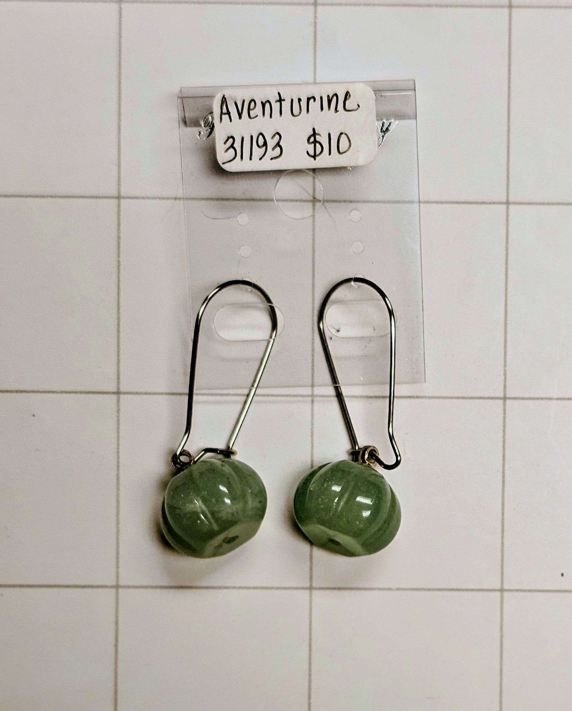 Aventurine Pumpkin Earrings
