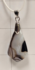 Onyx Tuxedo Agate Necklace