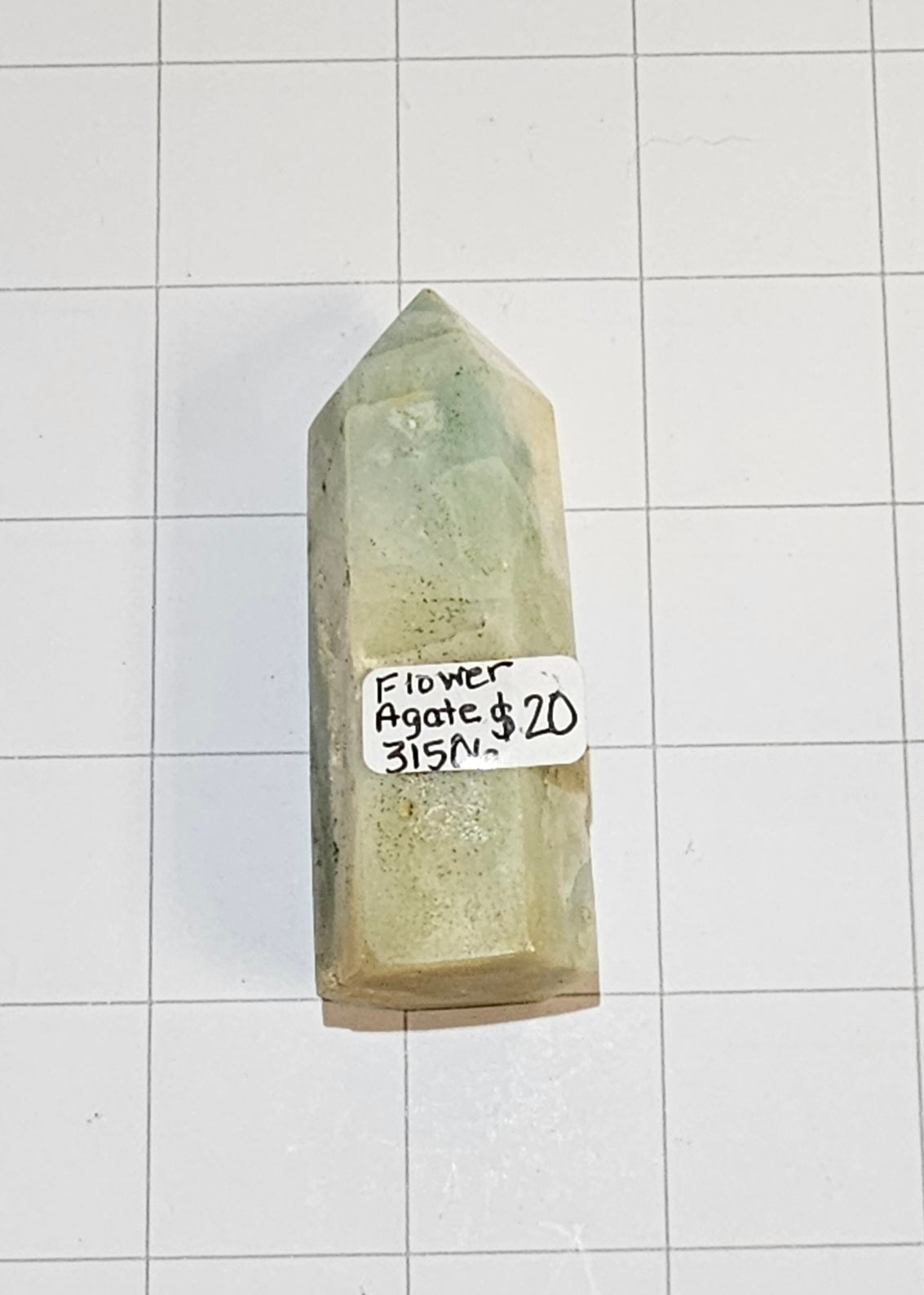 Flower Agate obelisk