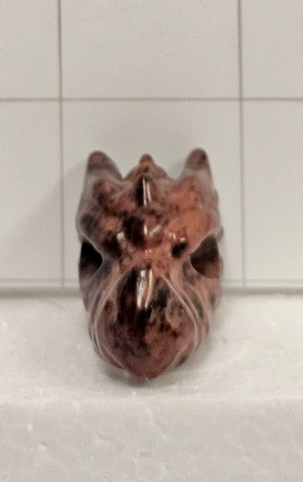 Mahogany Obsidian Dragon Skull