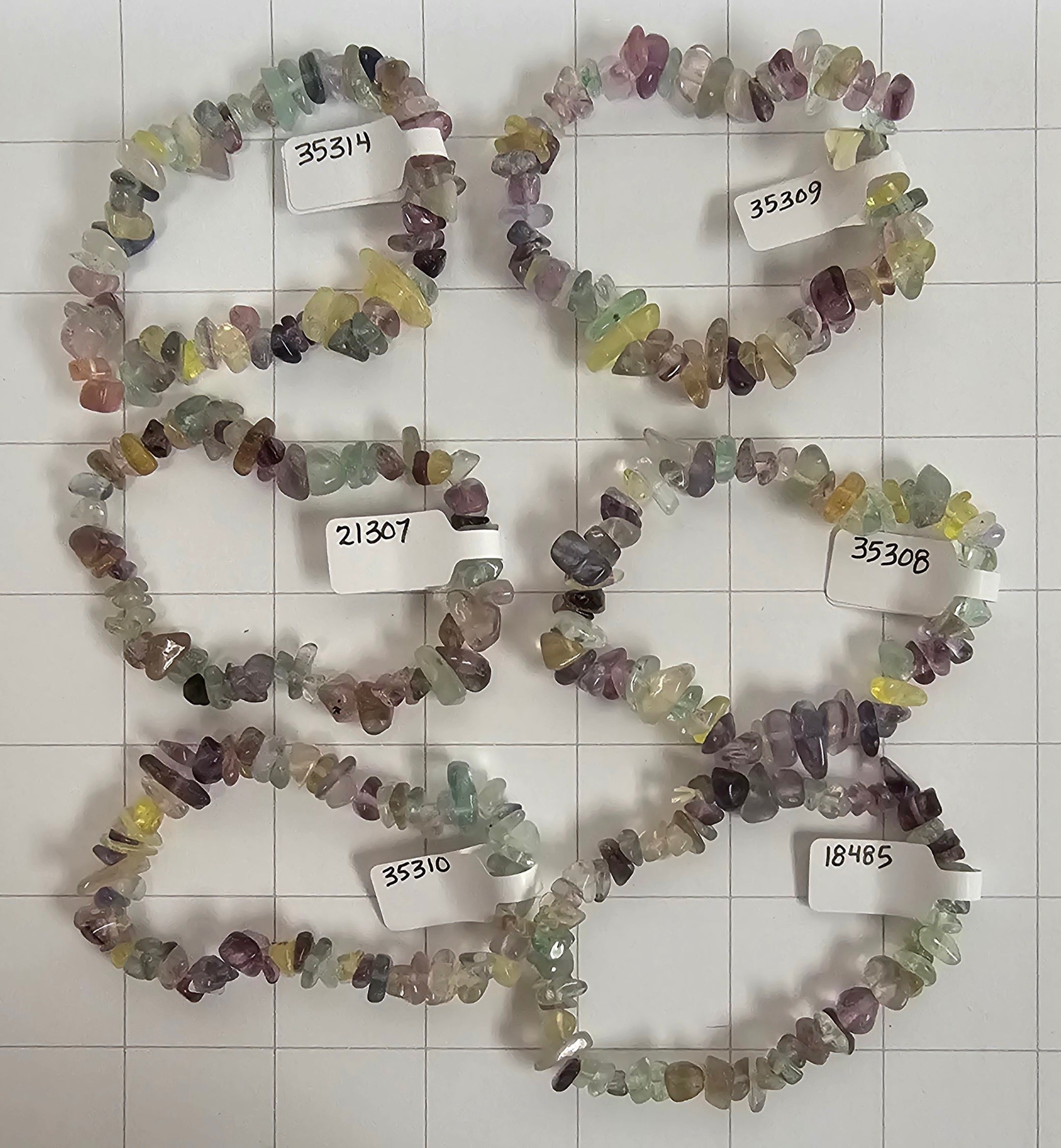 Fluorite chip Bracelets