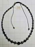 Snowflake Obsidian adjustable Necklace