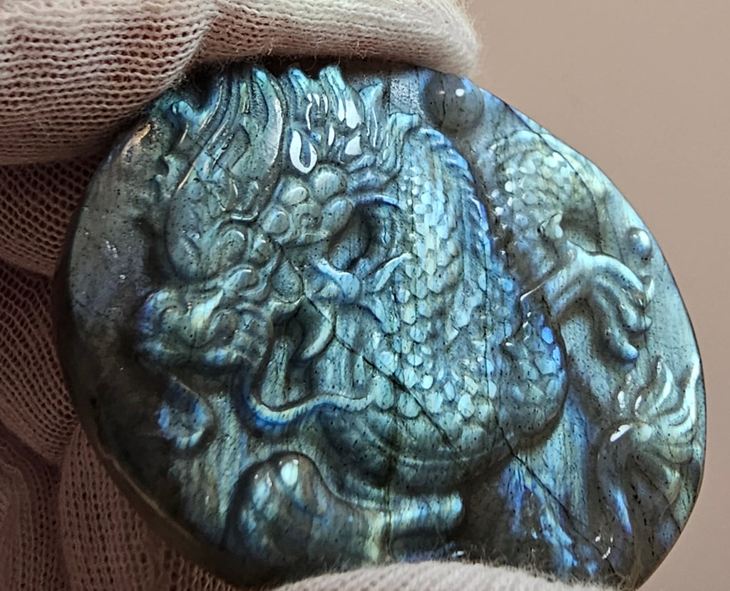 Labradorite carved Dragon