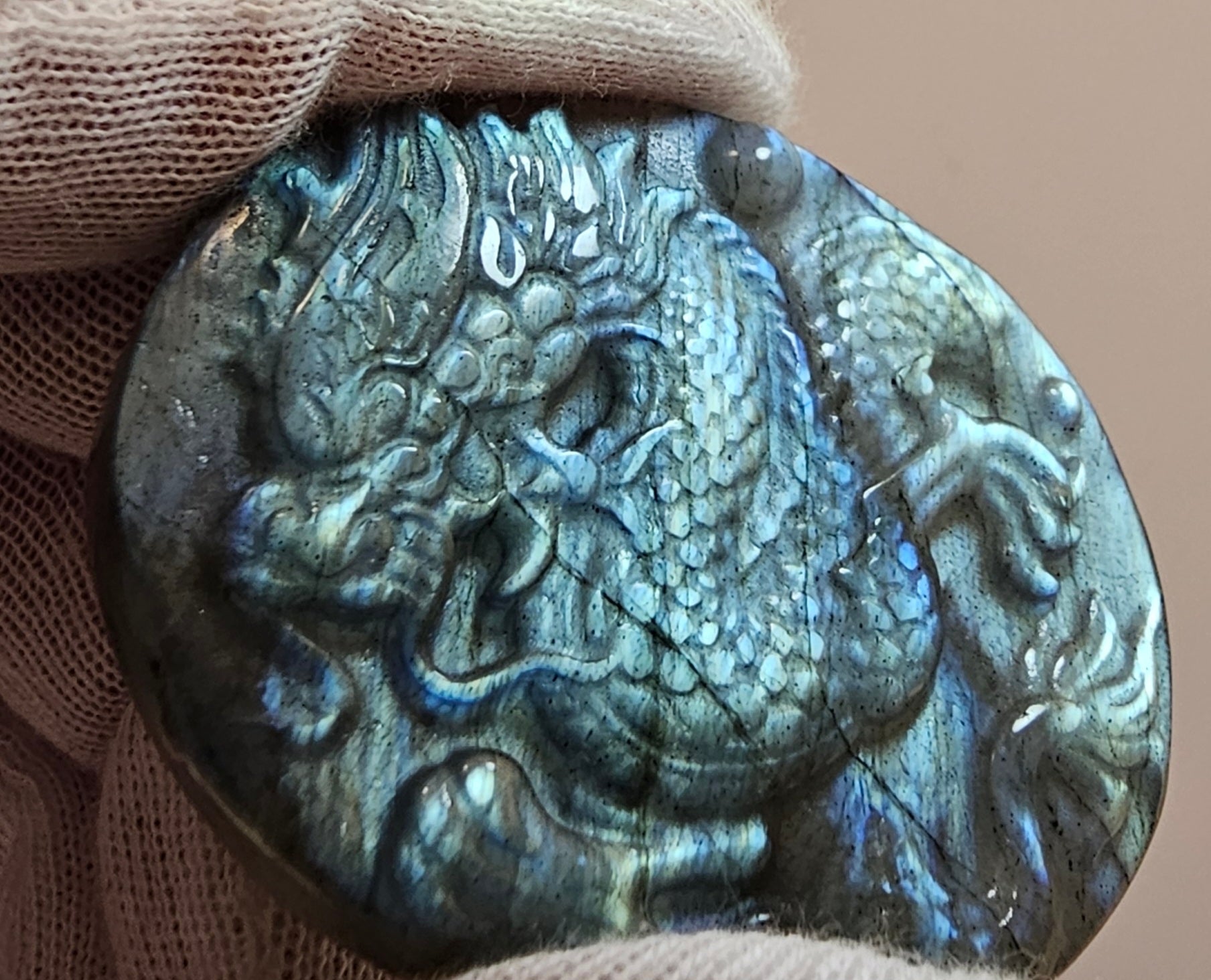 Labradorite carved Dragon