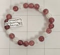 Strawberry Quartz/ French & Ice Quartz Bracelet
