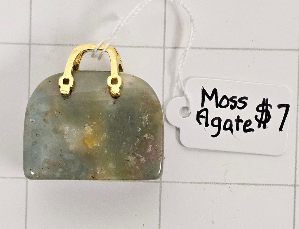 Moss Agate Collectible Purse