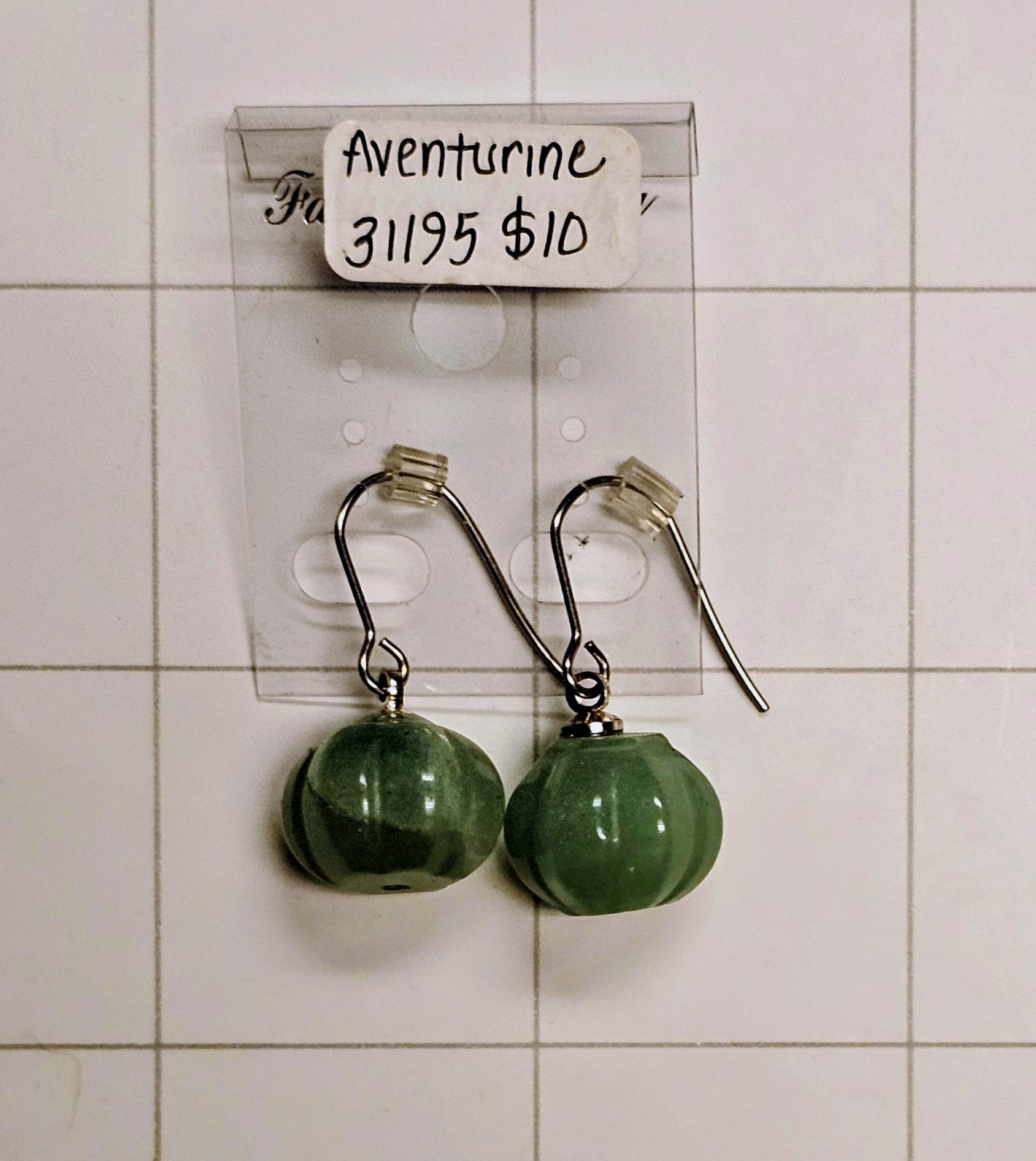 Aventurine Pumpkin Earrings