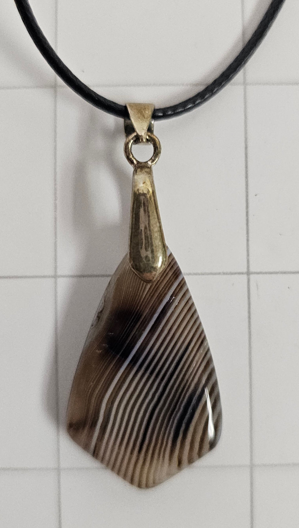 Onyx Tuxedo Agate Necklace