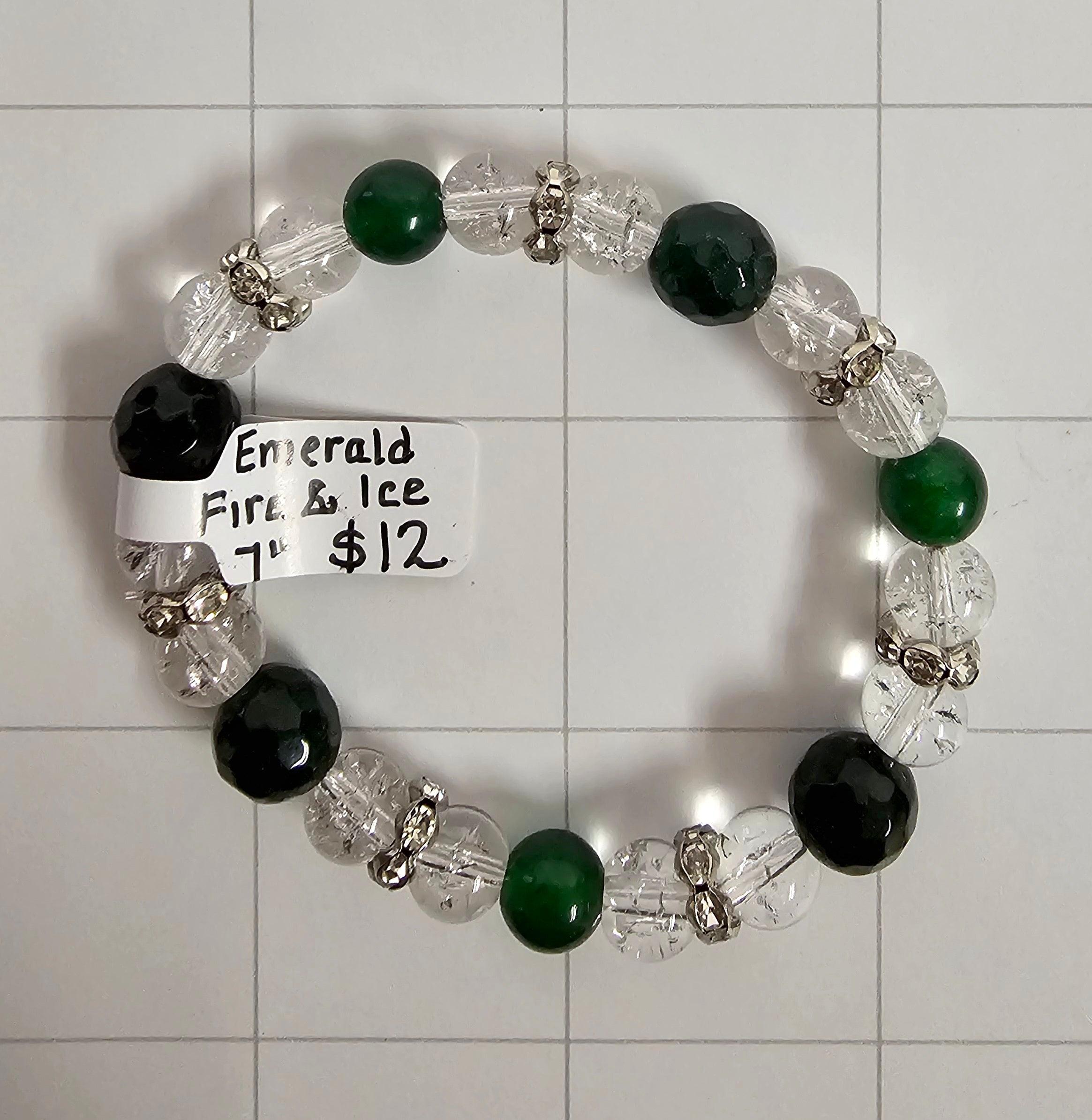 Emerald & Crystal Bracelet