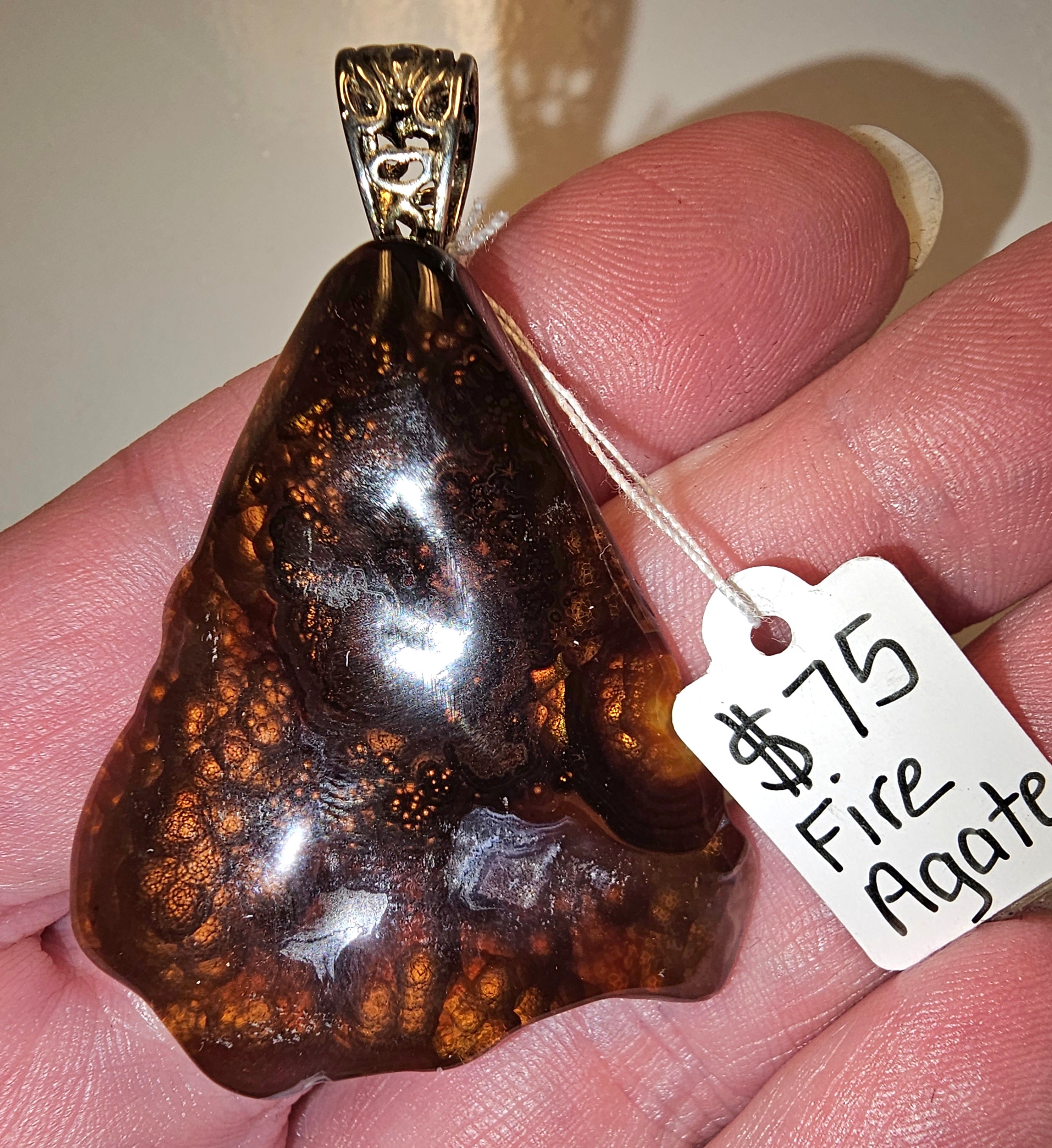 Fire Agate Pendant