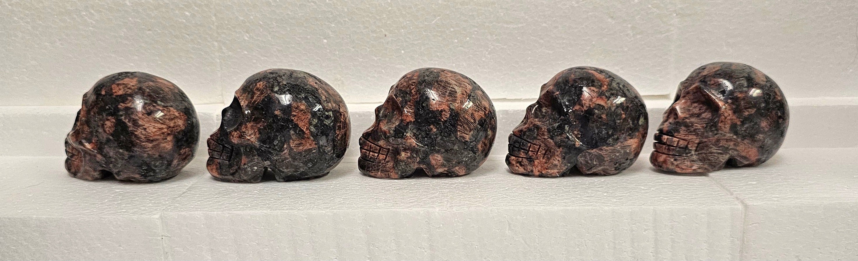 Mahogany Obsidian Skulls