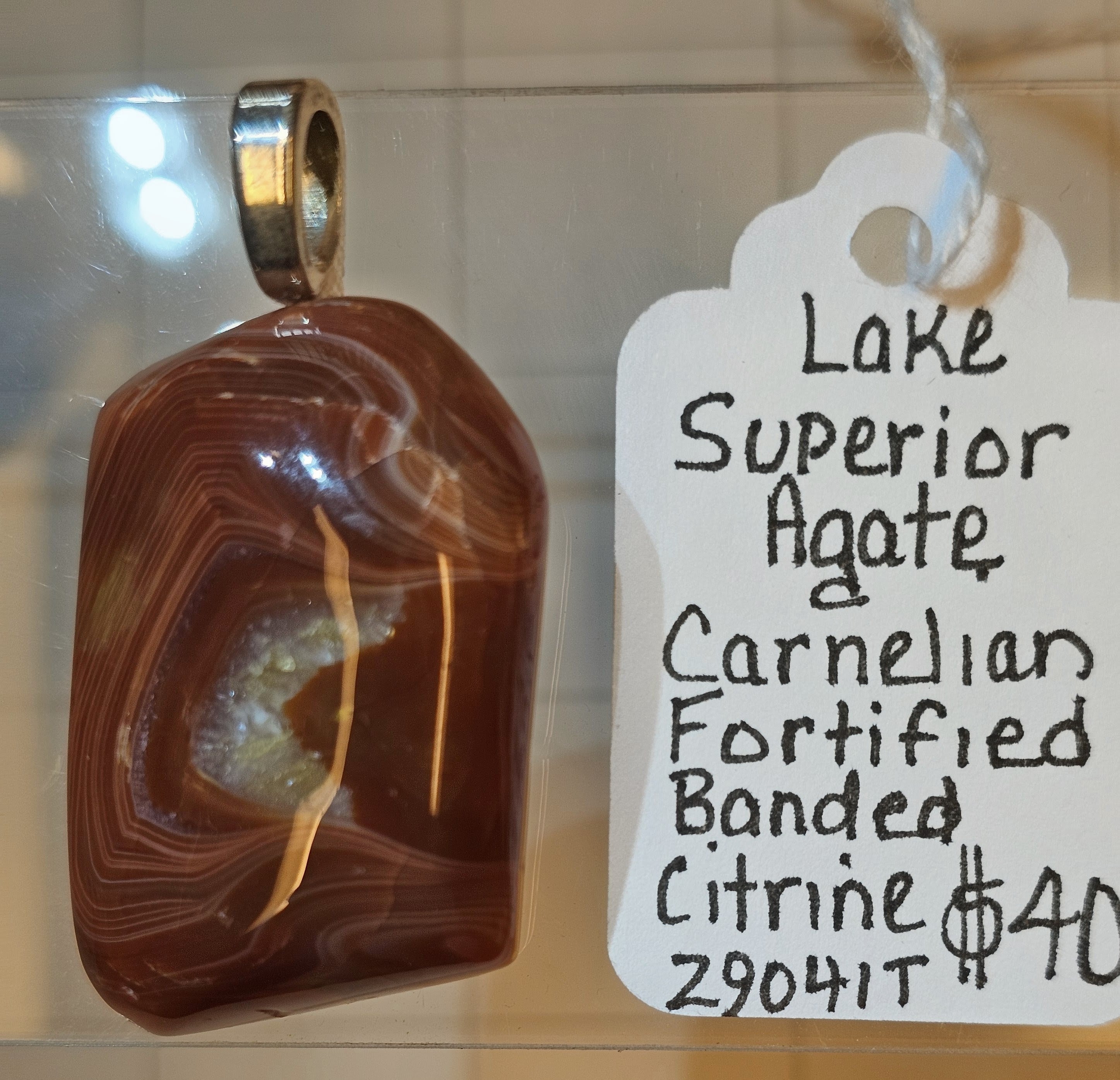 Lake Superior Agate Pendant