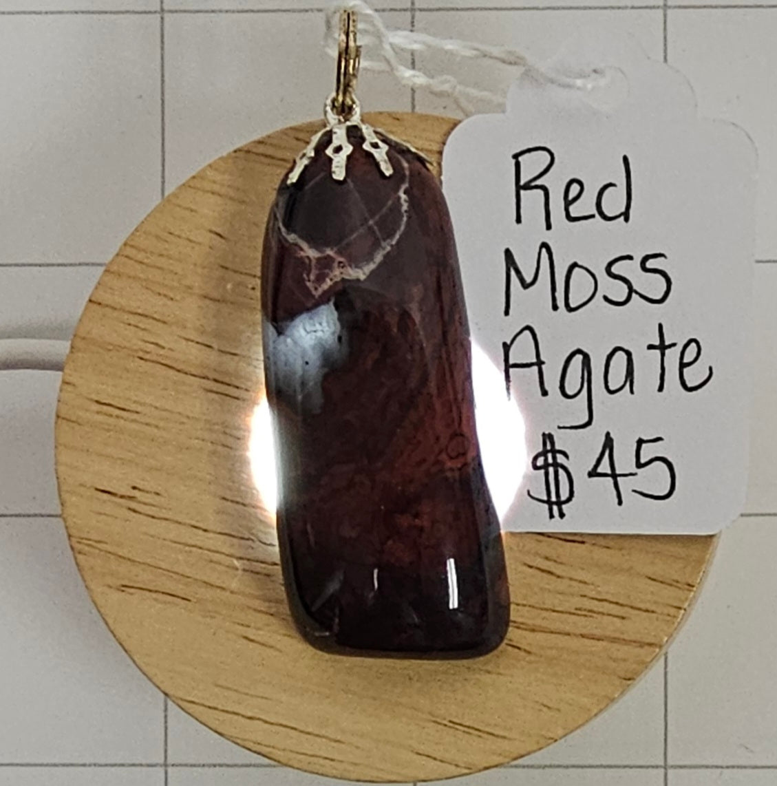 Red Moss Agate Pendant