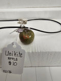 Unikite carved Apple Necklace