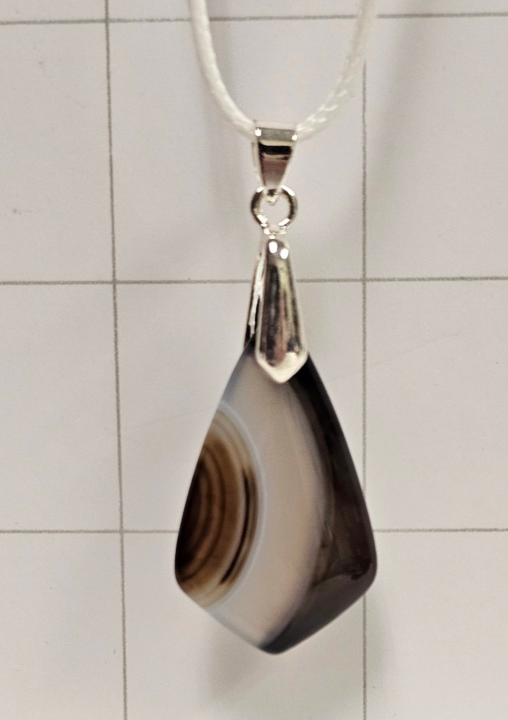 Onyx Tuxedo Agate Necklace