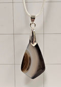 Onyx Tuxedo Agate Necklace
