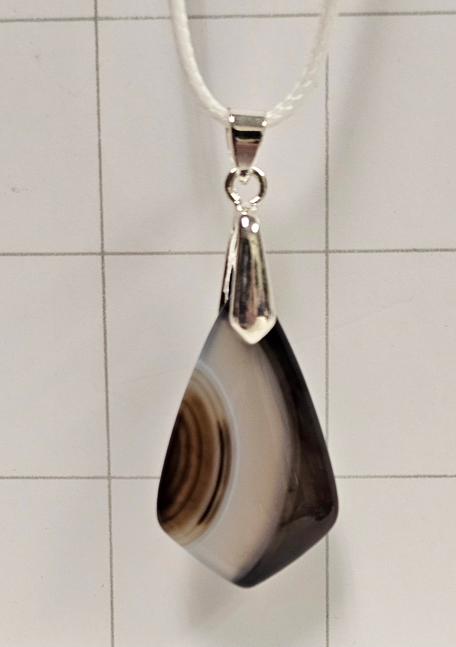Onyx Tuxedo Agate Necklace