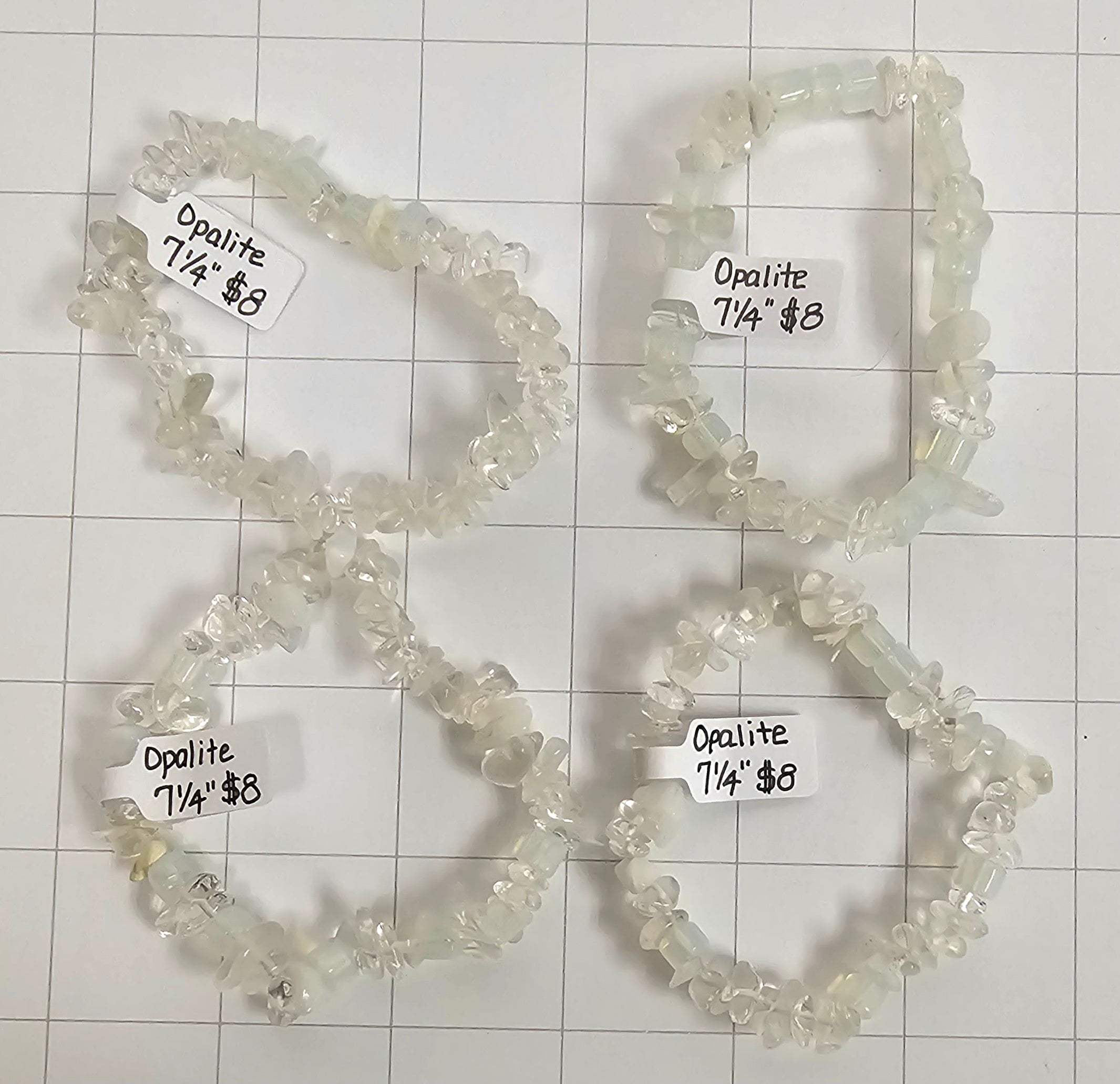 Opalite chip bead Bracelets