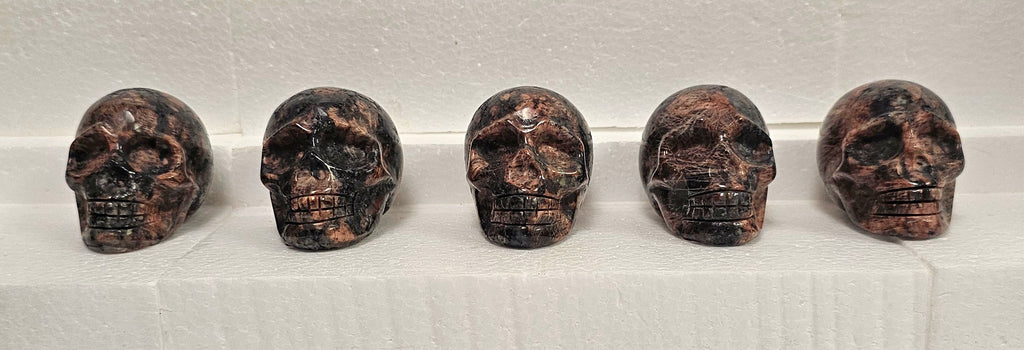 Mahogany Obsidian Skulls