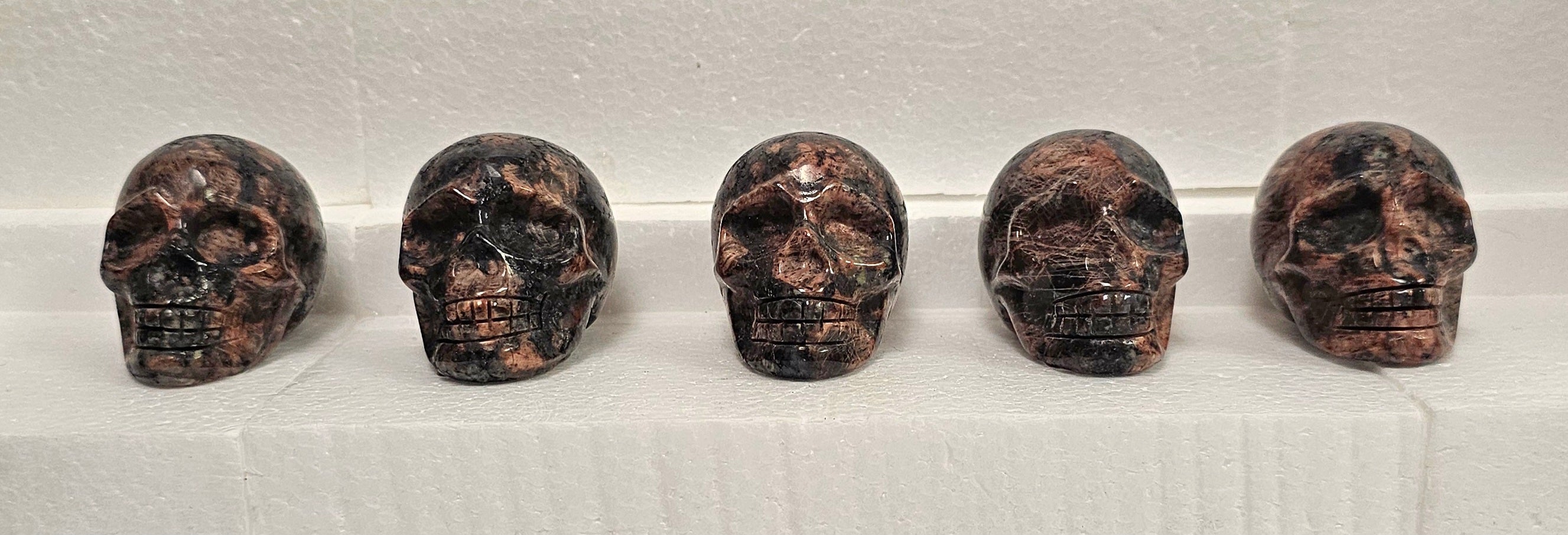 Mahogany Obsidian Skulls
