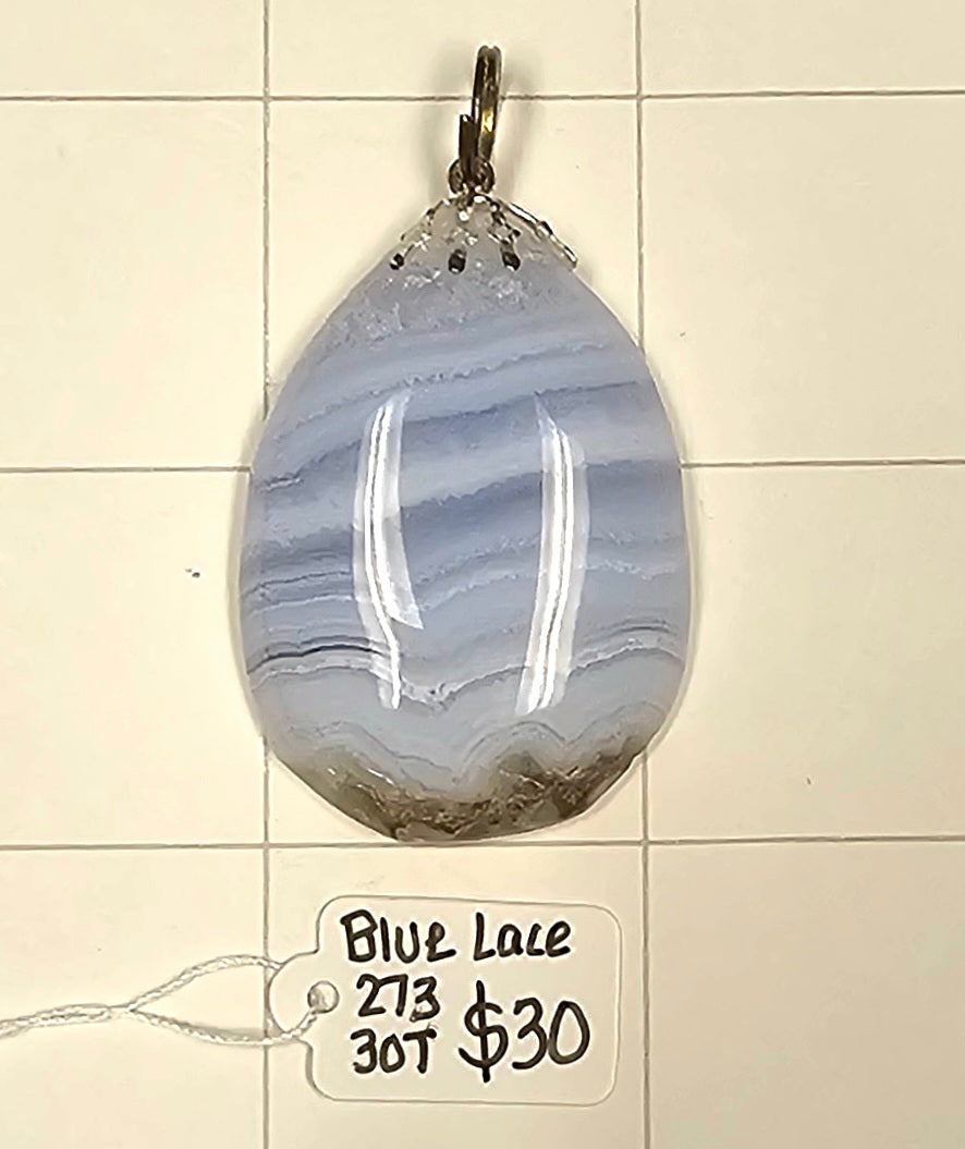 Blue Lace Agate Pendant