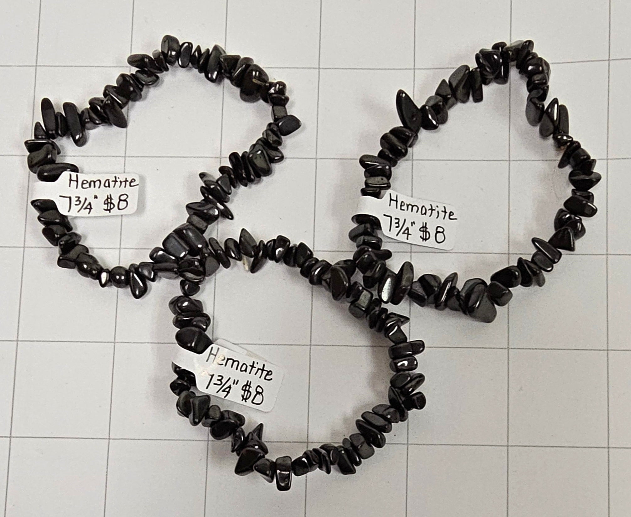 Hematite chip Bracelets
