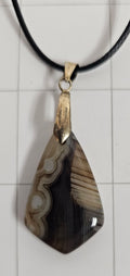 Onyx Tuxedo Agate Necklace