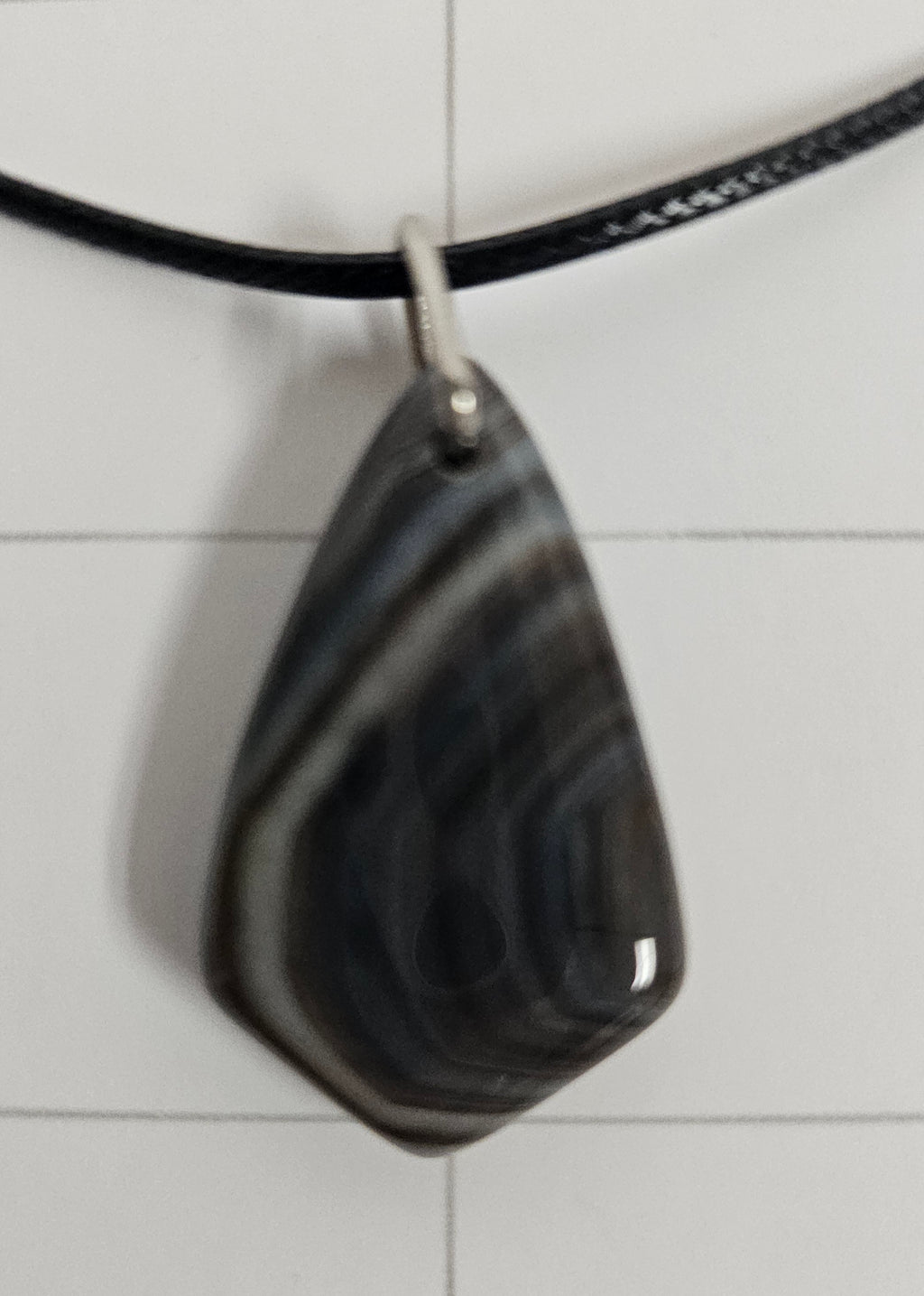 Onyx Tuxedo Agate Necklace