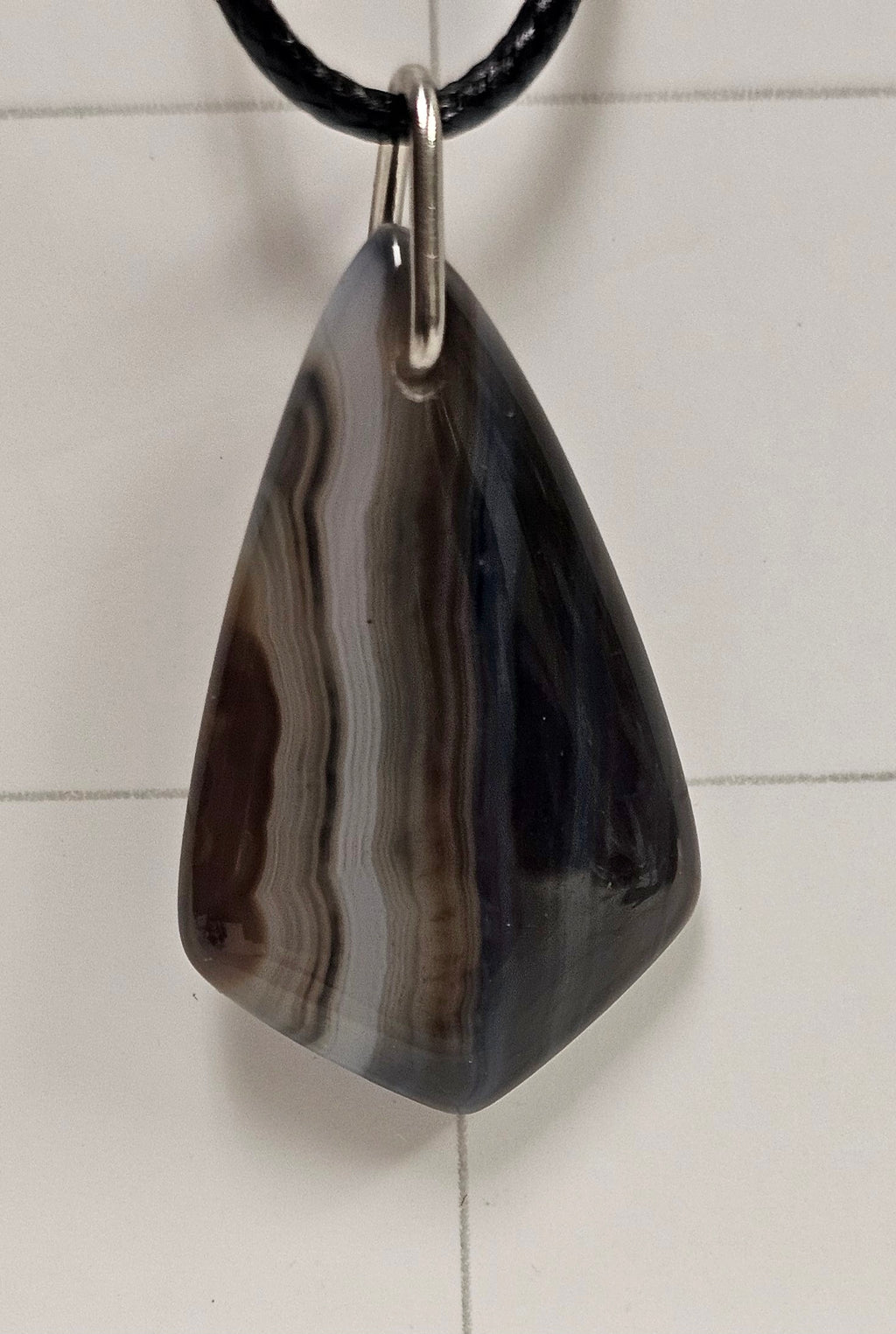 Onyx Tuxedo Agate Necklace