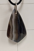 Onyx Tuxedo Agate Necklace